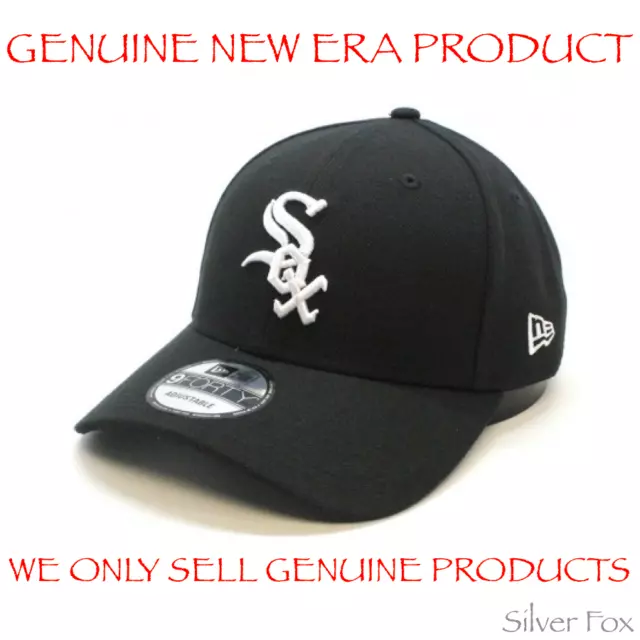 Chicago White Sox Nbl New Era 9Forty Black & White Strapback Cap Hat Brand New