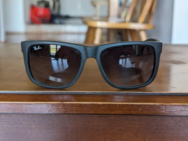 Ray Ban Justin Sunglasses for Men, Lens 54mm - Black/Grey (RB4165-601-8G-51)