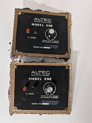 Altec Lot De 2 Vintage University Sound Cantada Trois Système Audio Badge Ltv Altec 