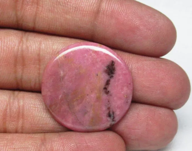 Natural Rhodonite Cabochon Round 38.15 Cts Loose Gemstone H 6116