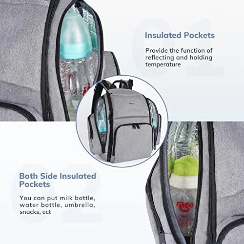 Diaper Bag Backpack, Large Multifunction Waterproof Travel Baby Changing Bag ... 3