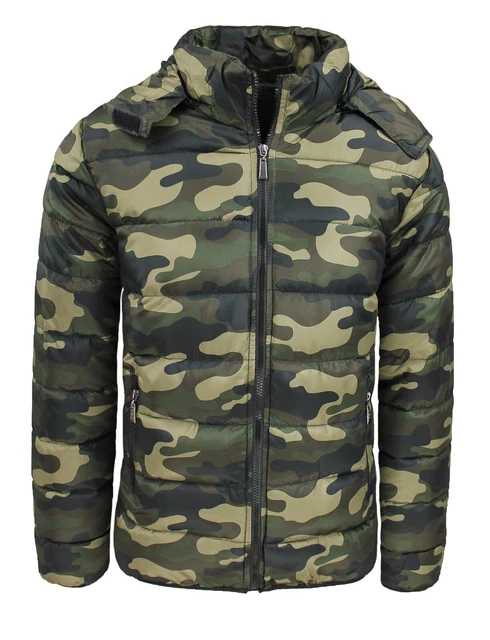 Piumino giaccone uomo invernale mimetico militare casual giubbotto impermeabile