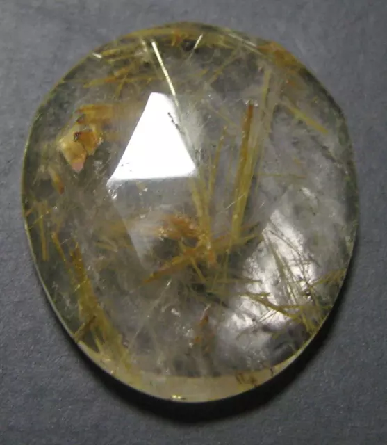 15.10 Cts Natural Golden Rutile Rose Cut Faceted Fancy Loose Gemstone D 2047