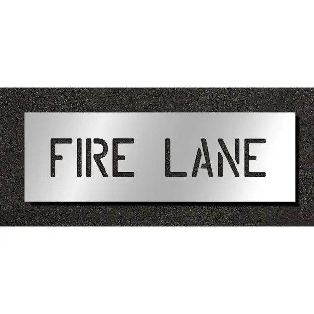 RAE STL-116-70431 Pavement Stencil,Fire Lane,4 in