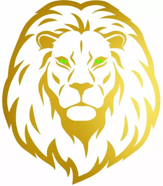 Tribal Lion in Gold or Silver Vinyl Sticker Decal Window Wall Car Laptop