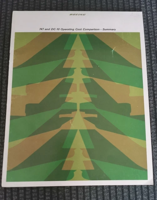 Boeing 747 mcdonnell douglas dc 10 cost comparison brochure 1976 eur