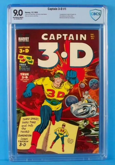 Captain 3-D Harvey 1953  Jack Kirby & Joe Simon  1st Captain 3D  CBCS 9.0 VF/NM