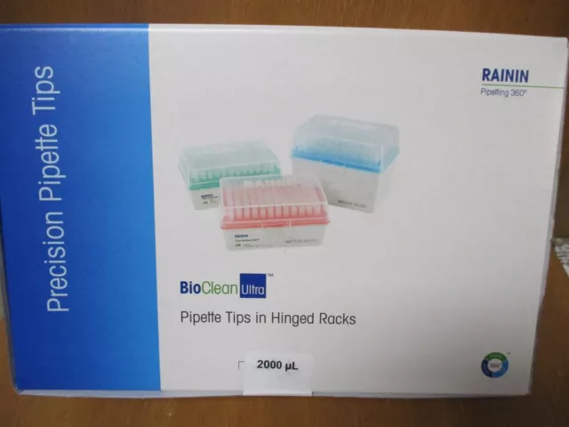 METTLER TOLEDO RAININ PIPETTE TIPS 8 RACKS 480 TIPS, 2000uL PART#30389236