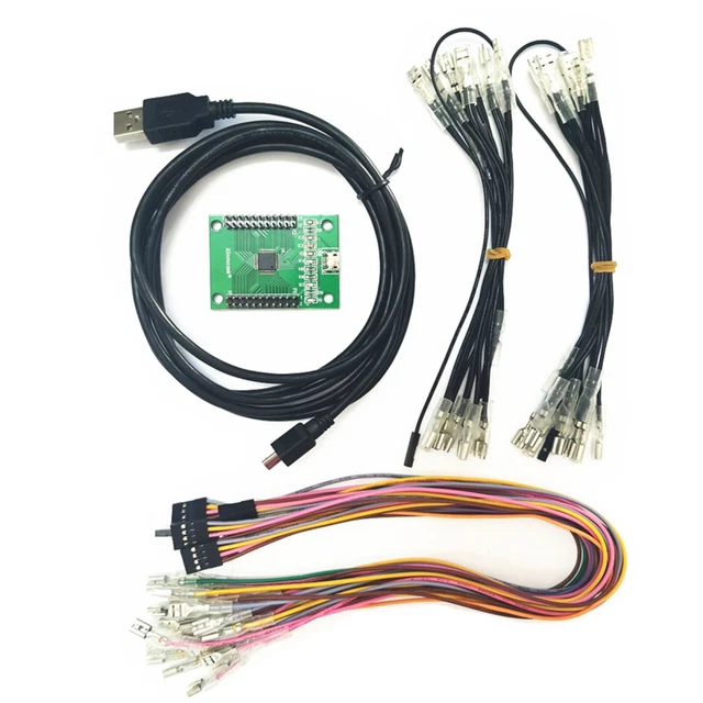 Arcade Encoder to USB Controller 187 Wiring 2 Players DIY Kit For PI Mame PC PS3