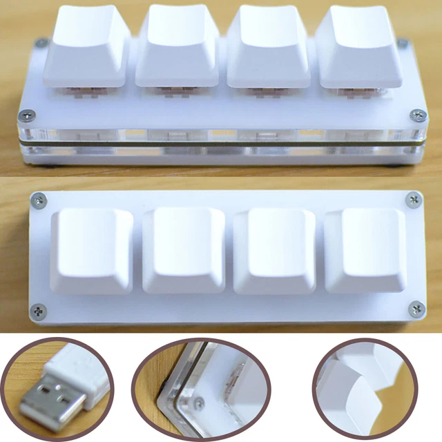 Mini Line Key Computer 4-KEY USB KEYBOARD Mini Keyboard Custom Shortcuts Keyboard With 1.5m ...
