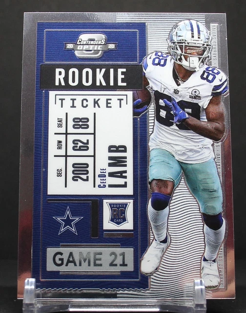 CeeDee LAMB 2020 OPTIC CONTENDER ROOKIE TICKET RC CARD DALLAS COWBOYS #65