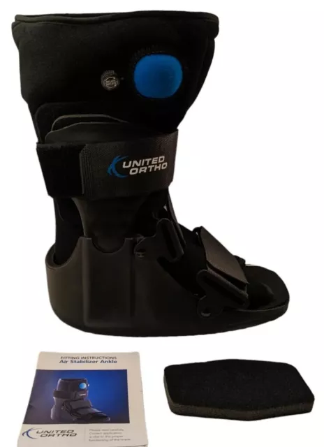 United Ortho Short Air Cam Walker Fracture Boot Fits Left or Right Black SIze S