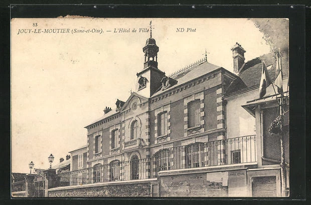 CPA Jouy-le-Moutier, L´Hotel de Ville 1905