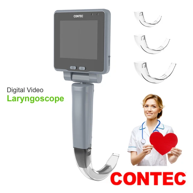CONTEC AIRWAY INTUBATION HD Video Laryngoscope Kit Display Portable