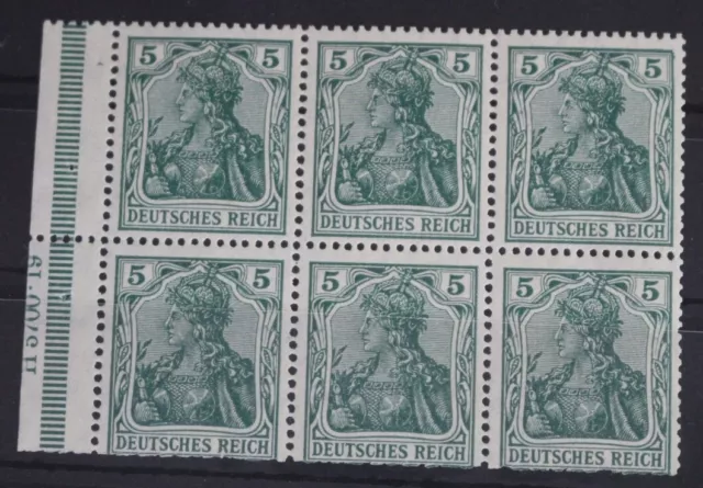 Deutsches Reich H-Blatt 2IIaA HAN 6 postfrisch Schnittfehler unten #VL863