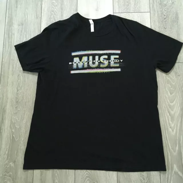 Muse Simulation Theory 2019 Tour Band Music Black Cotton T-shirt - Size 2XL