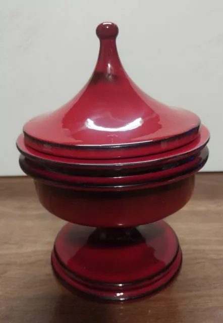 Vintage Mcm Raymor Italian Pottery Candy Dish With Lid