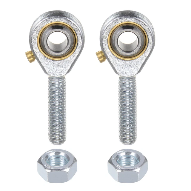 2pcs POSB4 Male Rod End 1/4" Bore and 1/4-28 Right Hand Thread,Includes Jam Nut