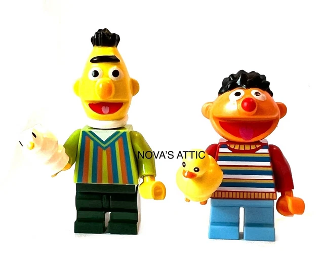 SESAME STREET BERT & Ernie Minifigures custom £15.99 - PicClick UK
