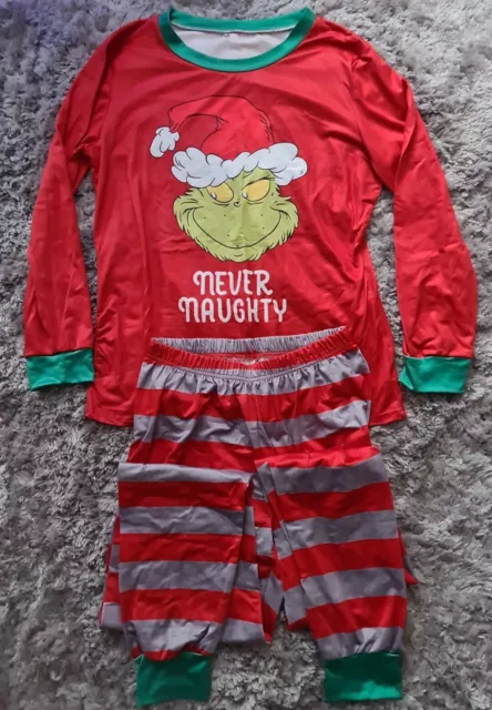 Pigiami di Natale Adulti Ragazze Ragazzi Pigiami Famiglia Set Pigiami Il Grinch Stock UK