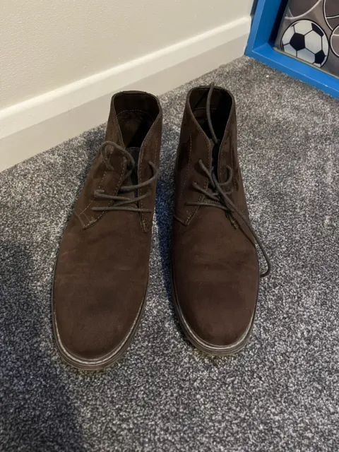 MEN’S NEXT BROWN Suede Chukka Ankle Boots. Lace Up. Size 9 £29.99 ...