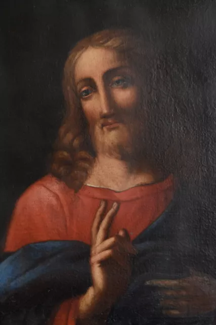 Antikes Ölgemälde ca 18. Jhd Jesus Christus 70 x 58 cm Portrait Sakral 2