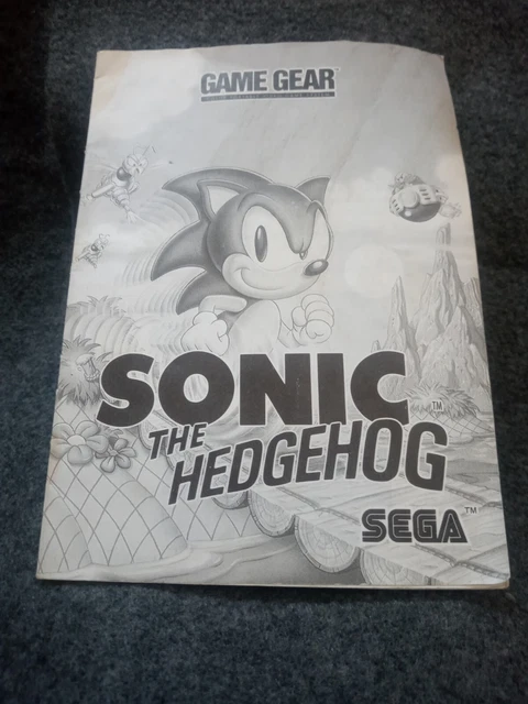 Sonic R Manual SONIC THE HEDGEHOG Instruction Booklet Manual Only Sega Game Gear ...
