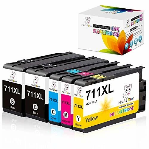 Miss Deer 711XL Designjet Ink Cartridge(CZ133A) Replacement for HP 711 XL 711...