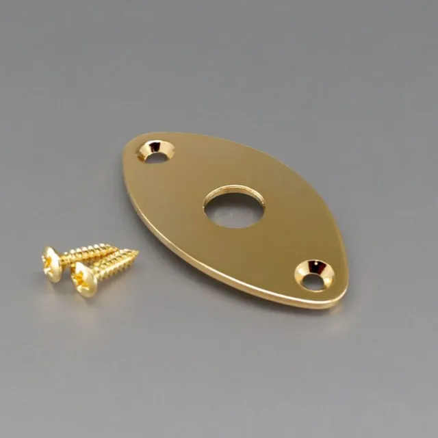 Gotoh JCB-2 Oval Curved Football Jack Plate for Guitar - Gold