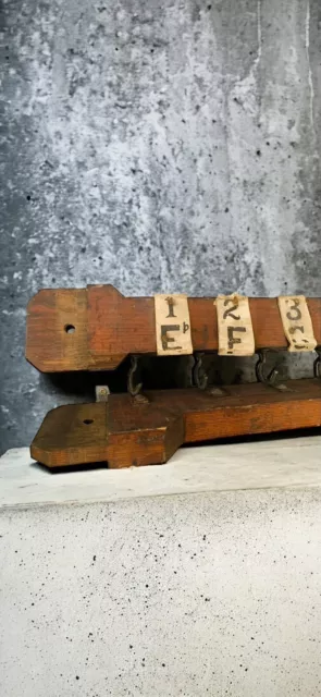 Antique Pair Of  Reclaimed Wooden Coat Hooks 2