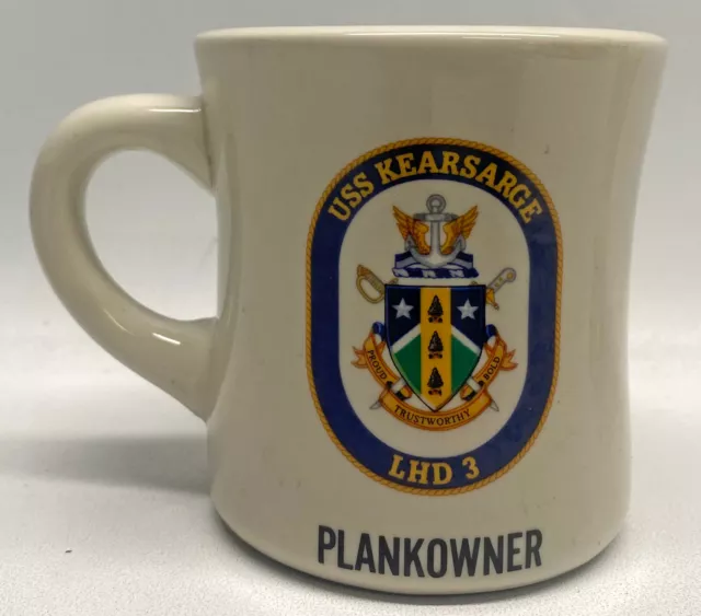 Vintage USS KEARSARGE LHD-3 US Navy Ship PLANKOWNER Restaurant Style Coffee Mug