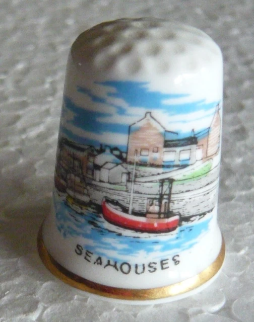 Dé à Coudre En Porcelaine Fine Birchcroft - Collection Voyage Tanzanie Avec Boîte Cadeau En Dôme - 12