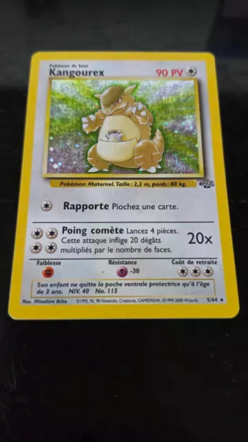 Carte Pokémon Kangourex Holo 5/64 Edition 2 Jungle Wizards FR