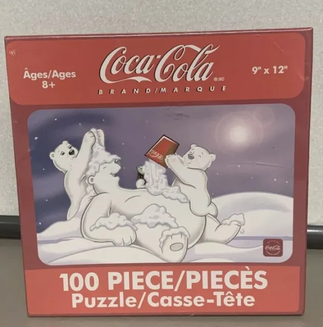 NEW! Coca Cola Puzzle 9” X 12” 100-piece Polar Bears 2004