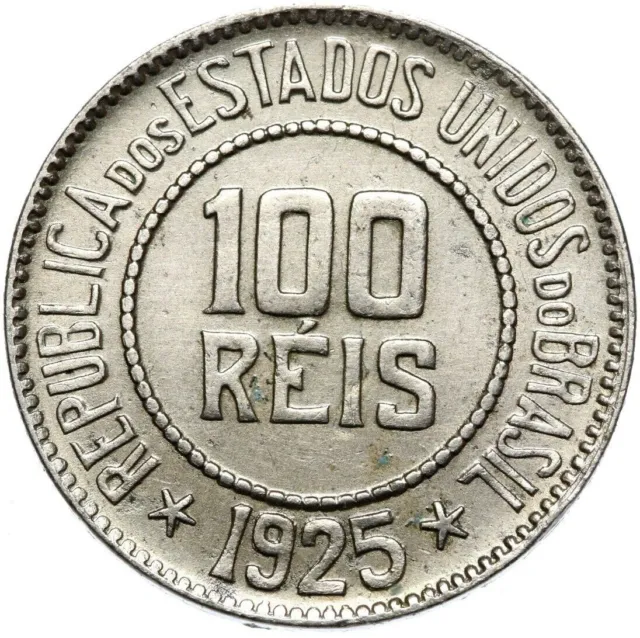 Brazil - Republic - Coin - 100 Réis Real 1925 - Rio de Janeiro - CONDITION!