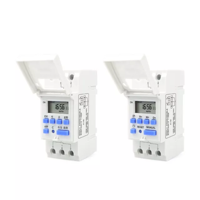 Programmable Digital Time Relay Timer Switch 24hr 7Day Control 35mm DIN Rail 2