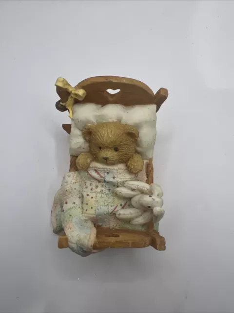 Enesco CHERISHED TEDDIES Vintage 1992 Baby Cradled With Love Figurine #911356