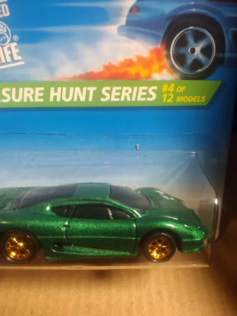 Hot Wheels 1996 Treasure Hunt Series Green Jaguar Xj220  #4  Rare