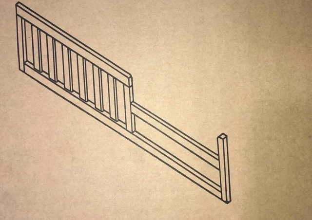 Sorelle 136-CHOC Toddler Guard Rail in Chocolate- Open Box