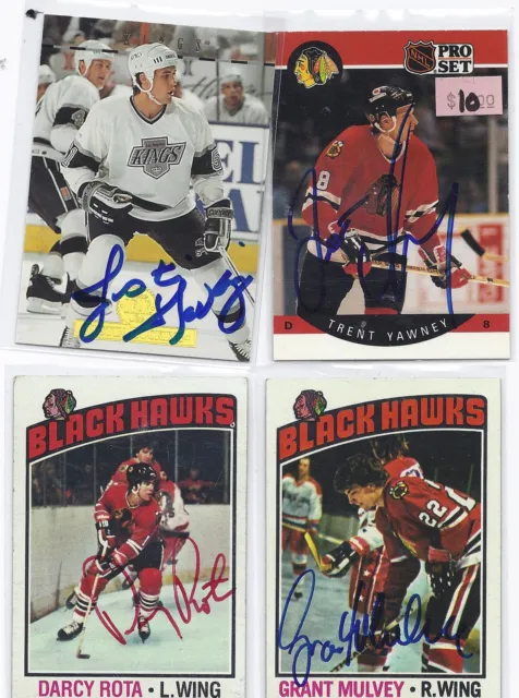 Grant Mulvey Signed / Autographed Hockey Card Chicago Black Hawks 1976 Topps