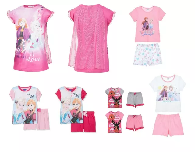 Filles Bing Lapin Frozen 2 Officiel Long & Court Manche Nuisette & Pyjama