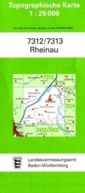 TOPOGRAPHISCHE KARTE BADEN-WÜRTTEMBERG Rheinau (Land-)Karte Deutsch ...
