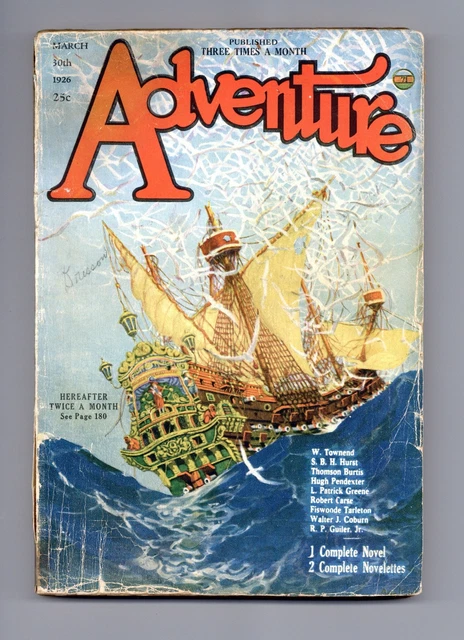 ADVENTURE PULP/MAGAZINE VOL. 57 #6 GD- 1.8 TRIMMED 1926 £58.75 ...