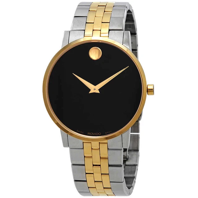 Movado Museum Classic Black Dial Two-tone Men's Watch 0607200