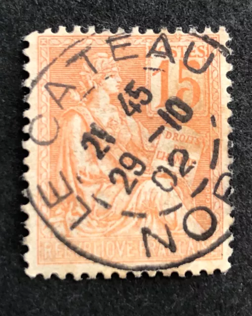 Beau Timbre De France  Type Mouchon  N° 117  Obliteration Le Cateau Nord  59