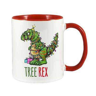 Funny Novelty Christmas Mug Xmas Dinosaur Tree-Rex Gift Idea For Kids & Adults
