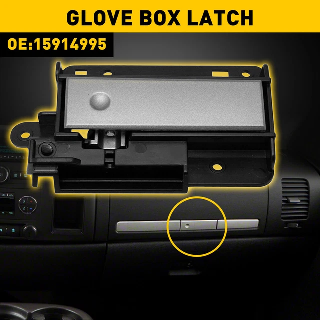 Silver Upper Glove Box Compartment Door Latch Handle New for Silverado Sierra