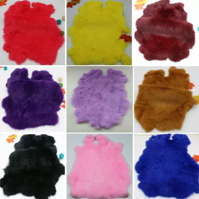 Real Rabbit Fur Skin Pelt Hide Tanned Craft Leather For DIY Animal Training Dyed Real Rabbit Fur Skin Pelt Hide Tanned Craft Leather For DIY Animal Training Dyed
