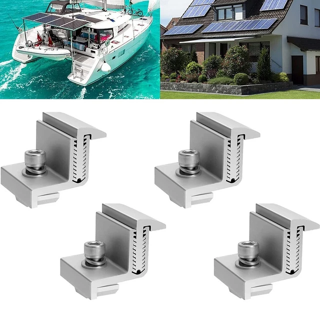 Abrazadera de módulo solar módulo solar de aleación de aluminio clip lateral 35-50 mm 4 juegos