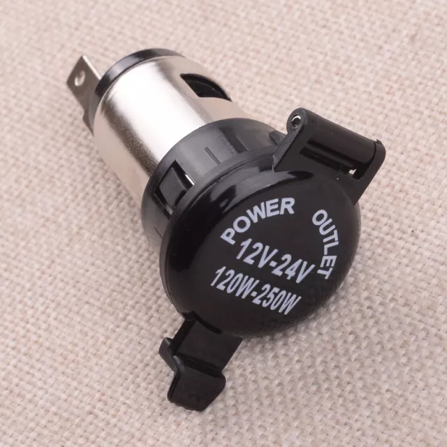 Car Cigarette Lighter Power Socket Outlet Plug w/ 100cm Cable Wire Dust cover